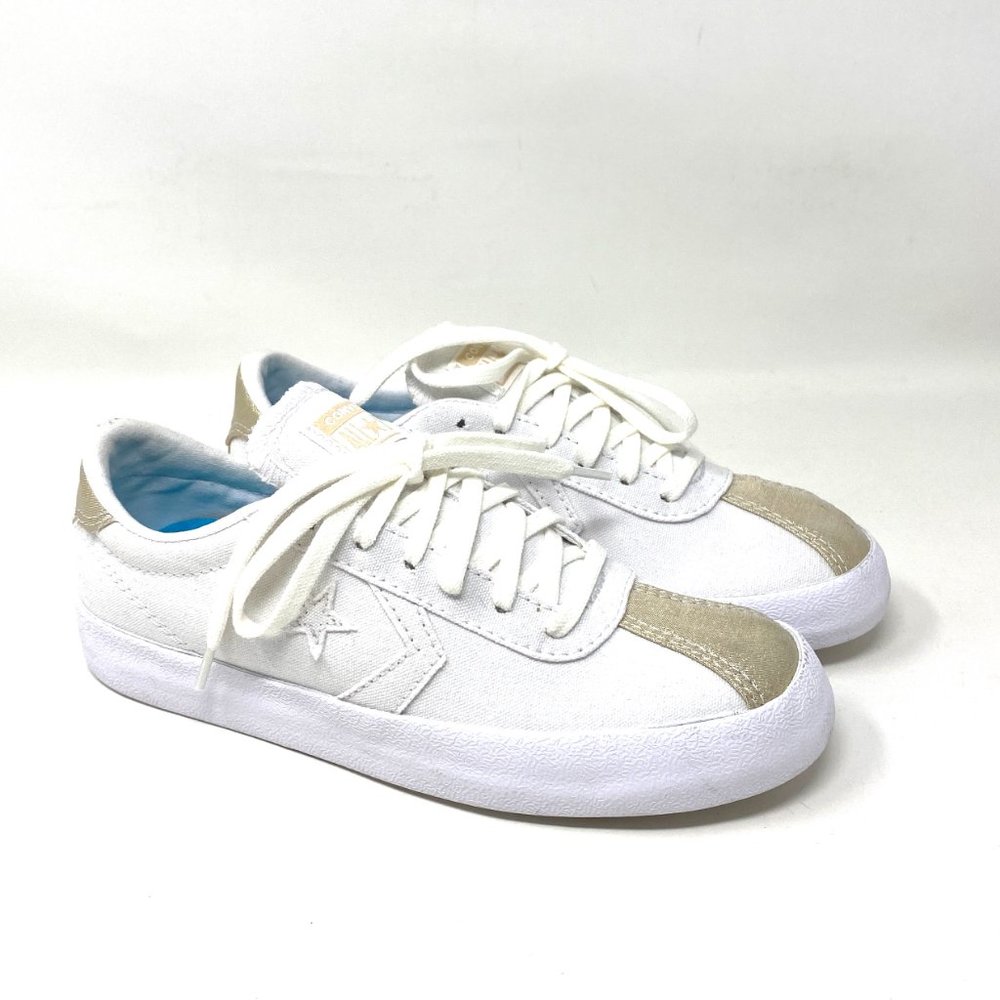 Converse Women 568901C Breakpoint Metallic Industrial Glam Low Top White Sneaker - Picture 8 of 10